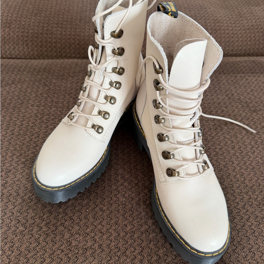 Dr. Martens Off-White Lace-Up Boots
